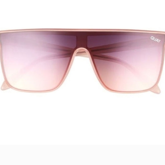 New Quay Australia NIGHTFALL Oversized Polarized Rose-Tinted Sunglasses - Picture 2 of 9